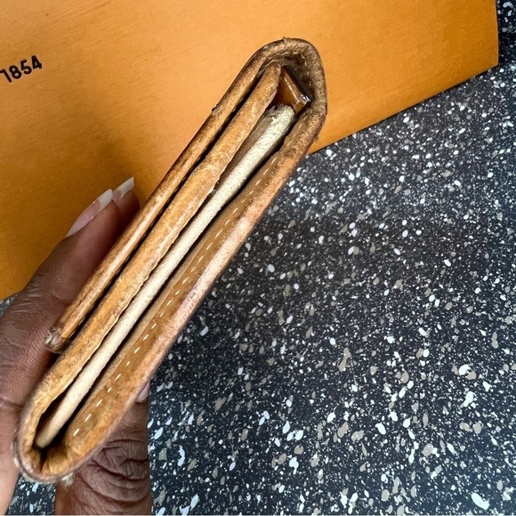 Christian Dior CD Caramel Brown Oblique Monogram Logo Flap Long Wallet - Picture 4 of 16